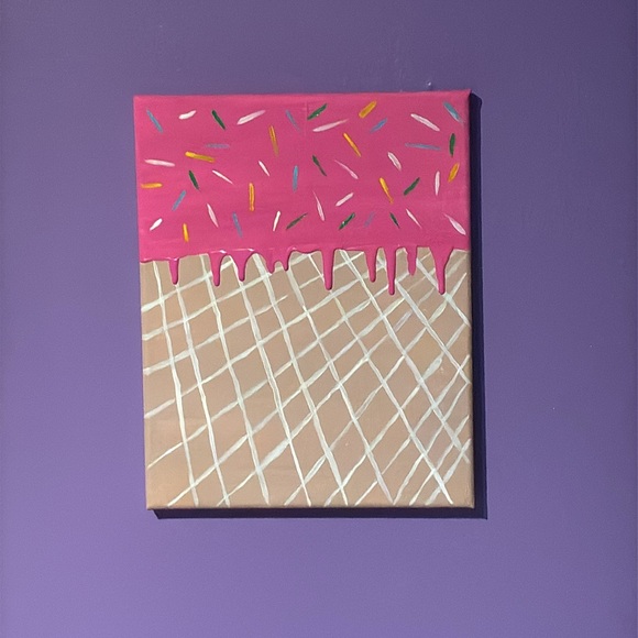 Hand Crafted Other - Ice cream Acrylic Painting